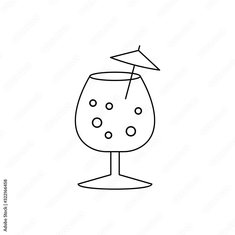 Cocktail drink icon. Simple line, outline vector elements of prize icons for ui and ux, website or mobile application Cocktail drink icon. Simple line, outline vector elements of prize icons for ui and ux, website or mobile application