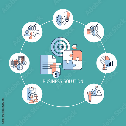Business solutions vector concept
