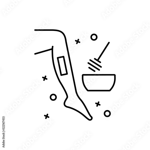 Depilation, leg, beauty icon. Simple line, outline vector elements of cosmetology and beauty icons for ui and ux, website or mobile application