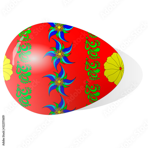 A vector Easter egg isolated on white background