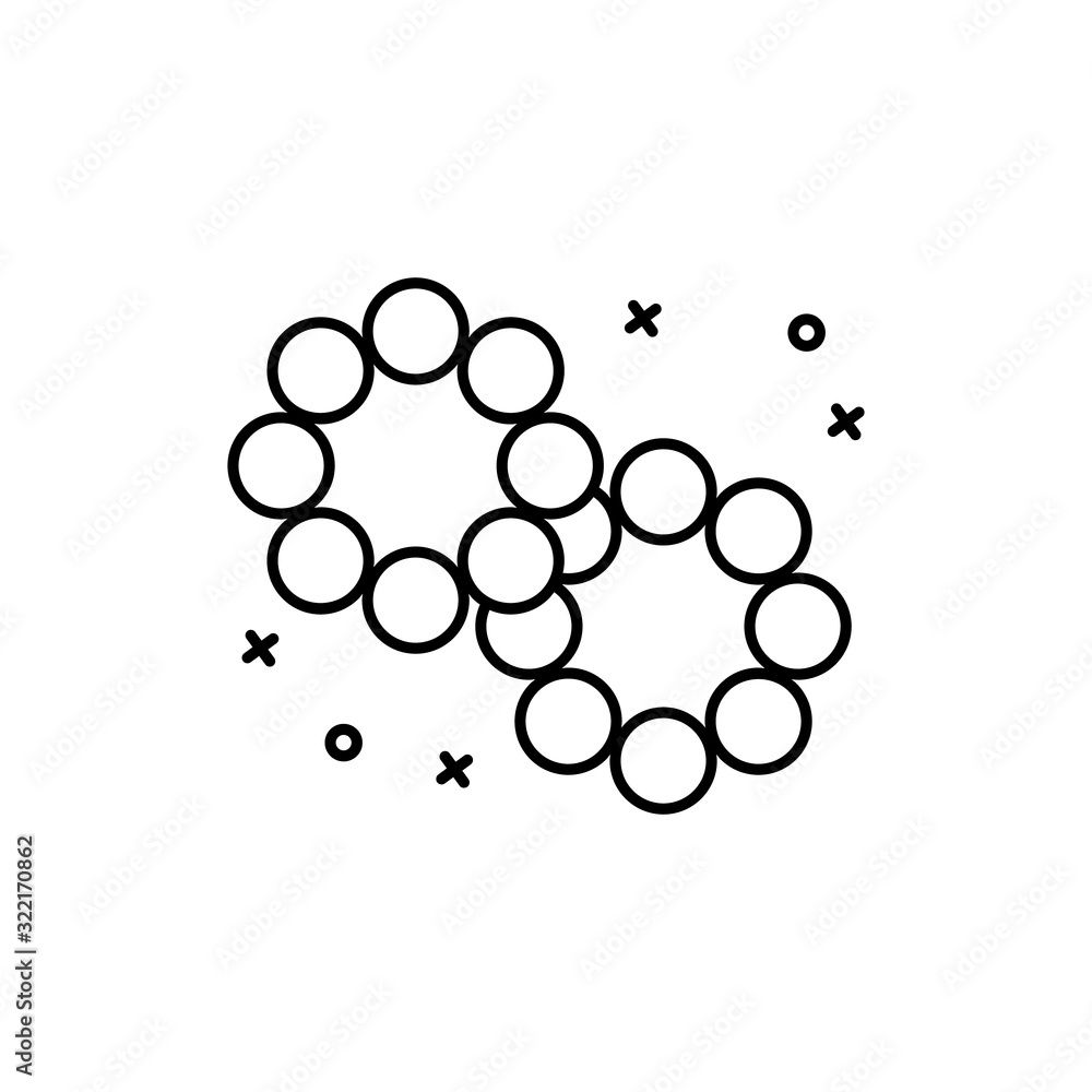 Beads, accessory icon. Simple line, outline vector elements of last day of carnival icons for ui and ux, website or mobile application Beads, accessory icon. Simple line, outline vector elements of last day of carnival icons for ui and ux, website or mobile application