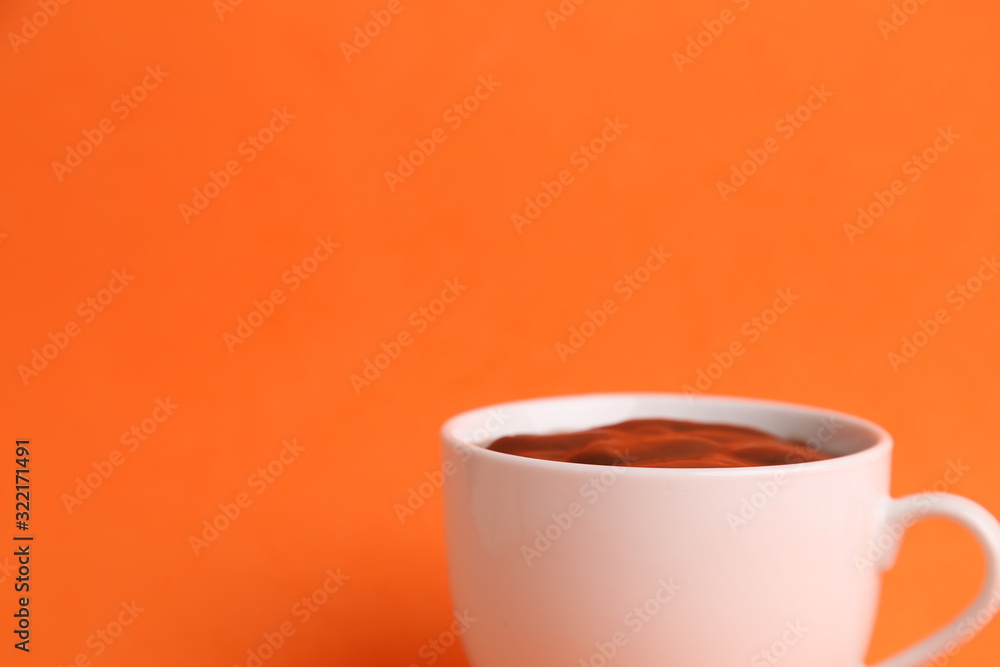white cup of delicious chocolate white cup of delicious chocolate