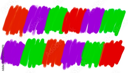 set of color strokes