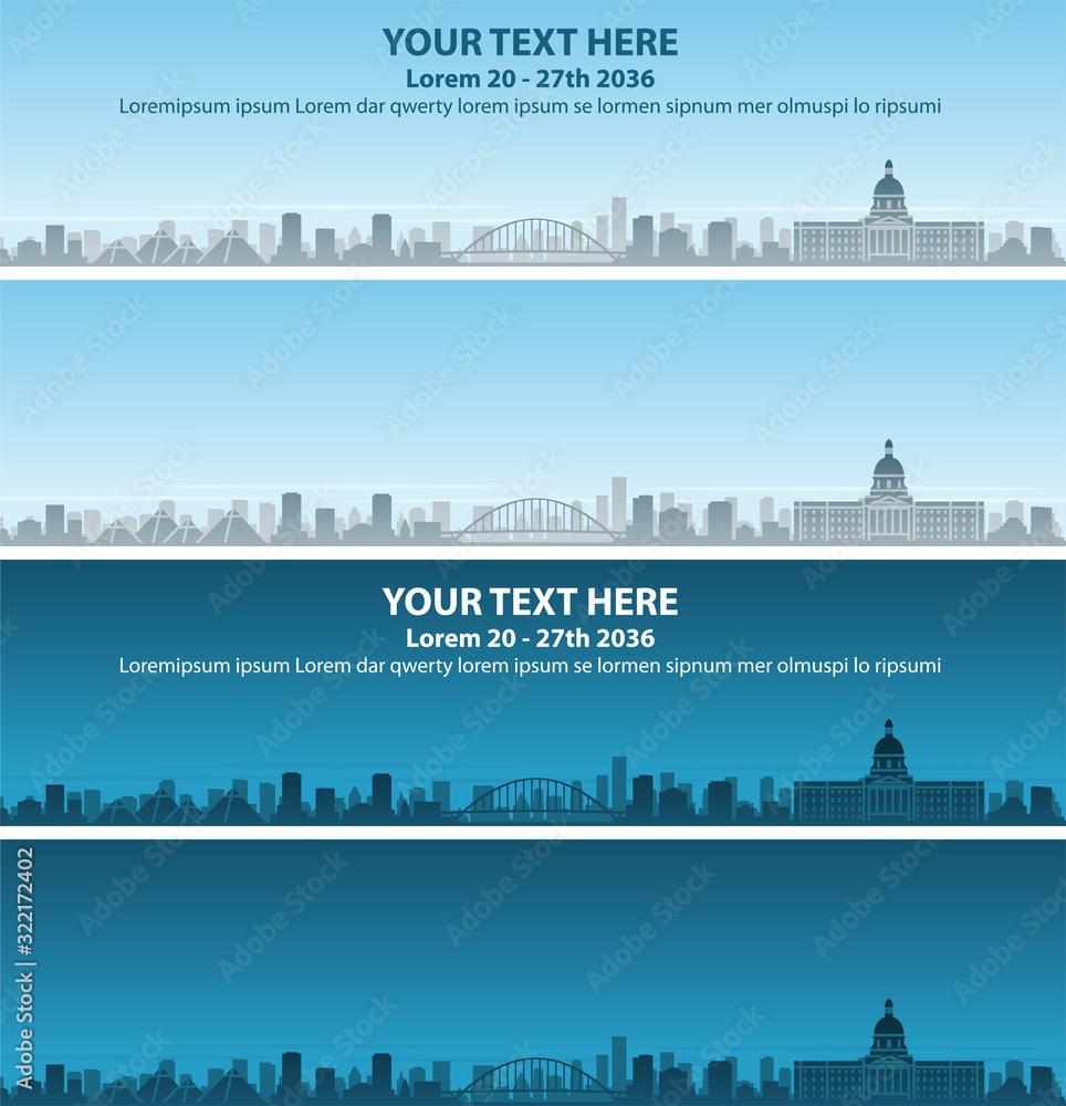 Obraz premium Edmonton Skyline Profile Event Banner