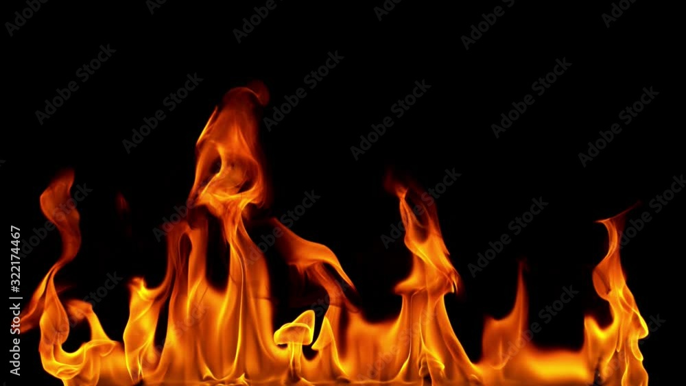 Super slow motion of fire line isolated on black background. Filmed on high speed camera, 1000 fps Super slow motion of fire line isolated on black background. Filmed on high speed camera, 1000 fps