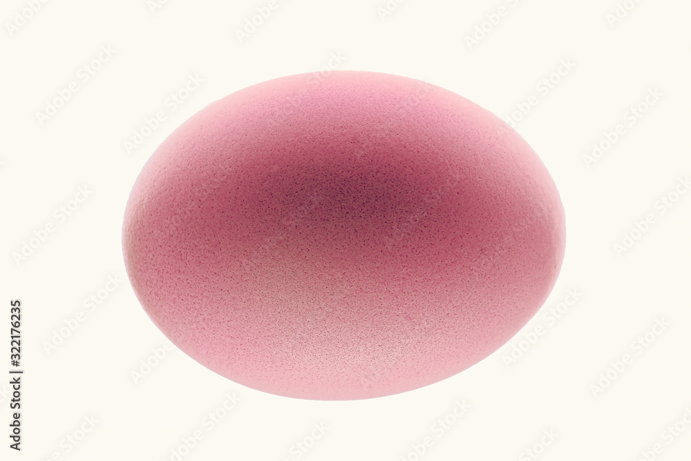 Pink egg on a white isolate background