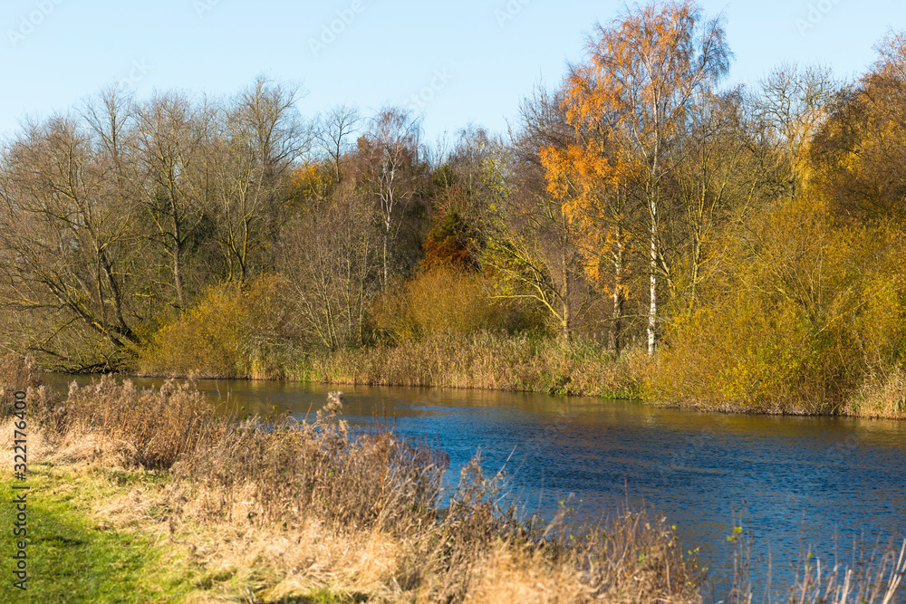 Hemingford Grey Meadow and the Great Ouse river, Cambridgeshire, England, UK.