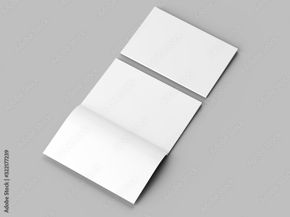 Magazine with open cover. Vertical A4 format. 3d illustration. Magazine with open cover. Vertical A4 format. 3d illustration.