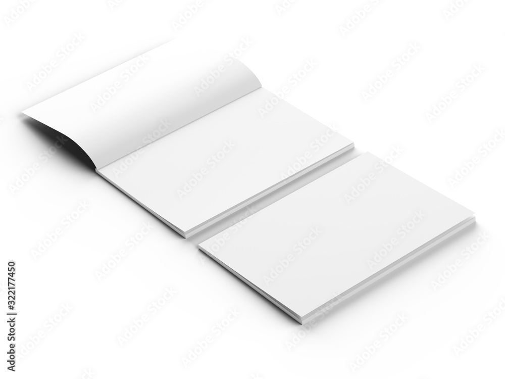 Magazine with open cover. Vertical A4 format. 3d illustration. Magazine with open cover. Vertical A4 format. 3d illustration.