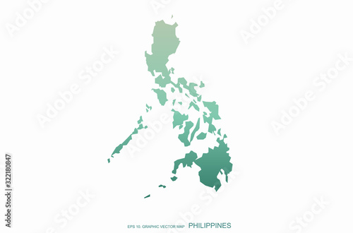 graphic vector map of manila. philippine map. south asia country.