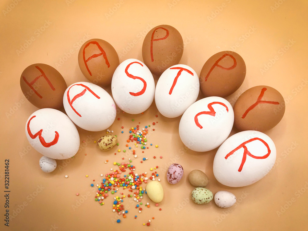 Decorated fresh eggs for Easter Decorated fresh eggs for Easter