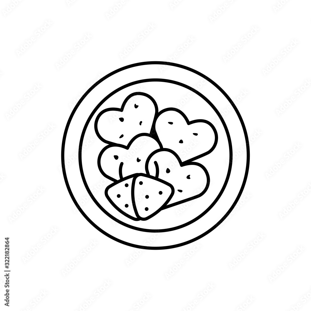 Pancakes, heart, strawberries, breakfast icon. Simple line, outline vector elements of breakfast with love icons for ui and ux, website or mobile application Pancakes, heart, strawberries, breakfast icon. Simple line, outline vector elements of breakfast with love icons for ui and ux, website or mobile application