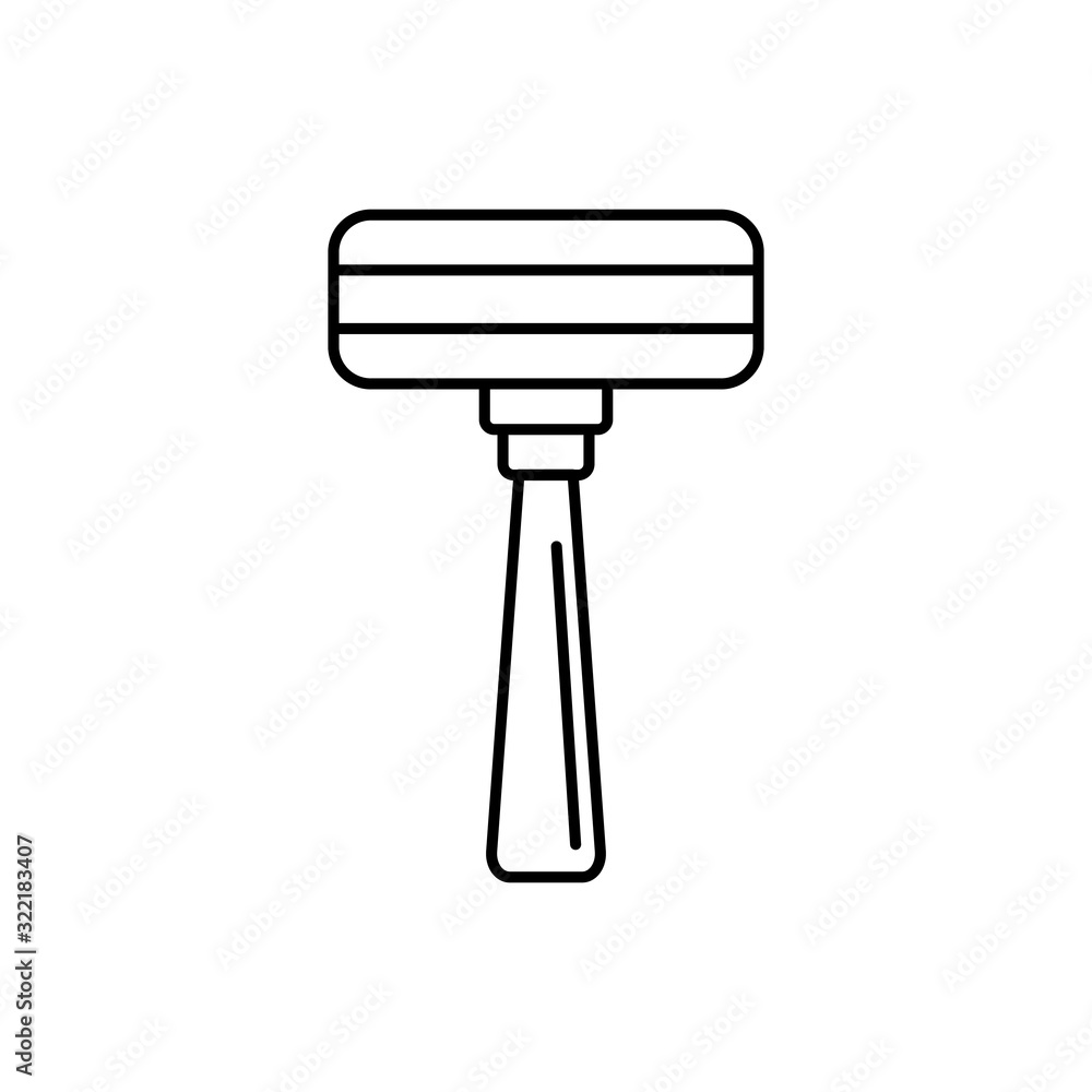 Razor, hygiene icon. Simple line, outline vector bathroom icons for ui and ux, website or mobile application Razor, hygiene icon. Simple line, outline vector bathroom icons for ui and ux, website or mobile application