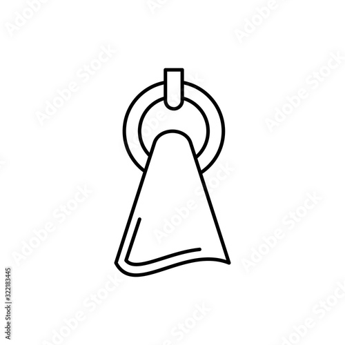 Towel, cloth icon. Simple line, outline vector bathroom icons for ui and ux, website or mobile application