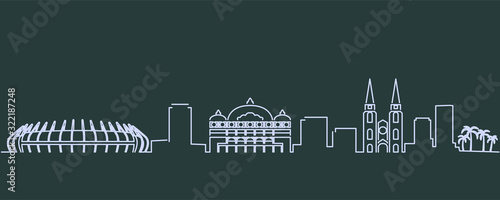 Fortaleza Single Line Skyline Profile