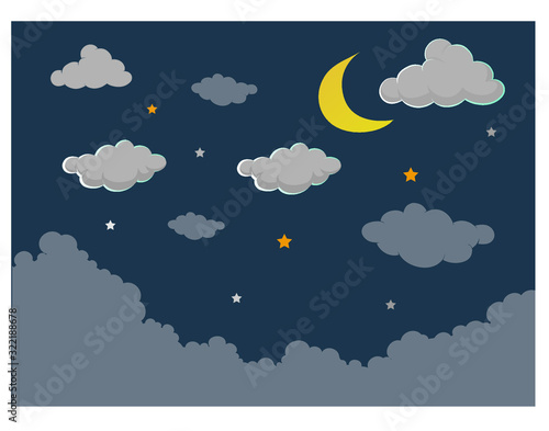  Vector images  night sky background