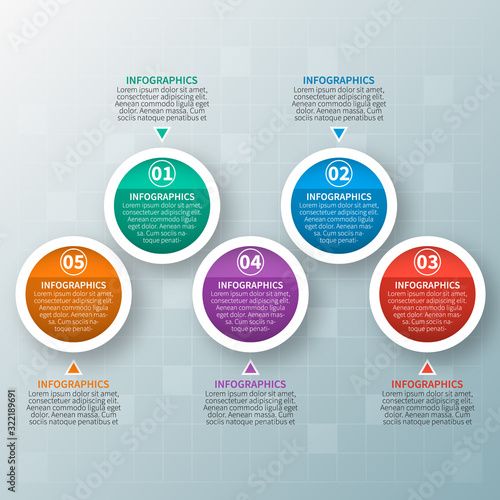 Abstract 3D Paper Infographics. Business template .Vector illustration