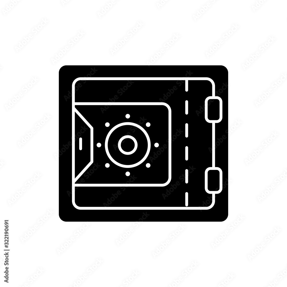 Bank, deposit, safe, safety, strongbox Glyph Icon. Vector isolated illustration Bank, deposit, safe, safety, strongbox Glyph Icon. Vector isolated illustration
