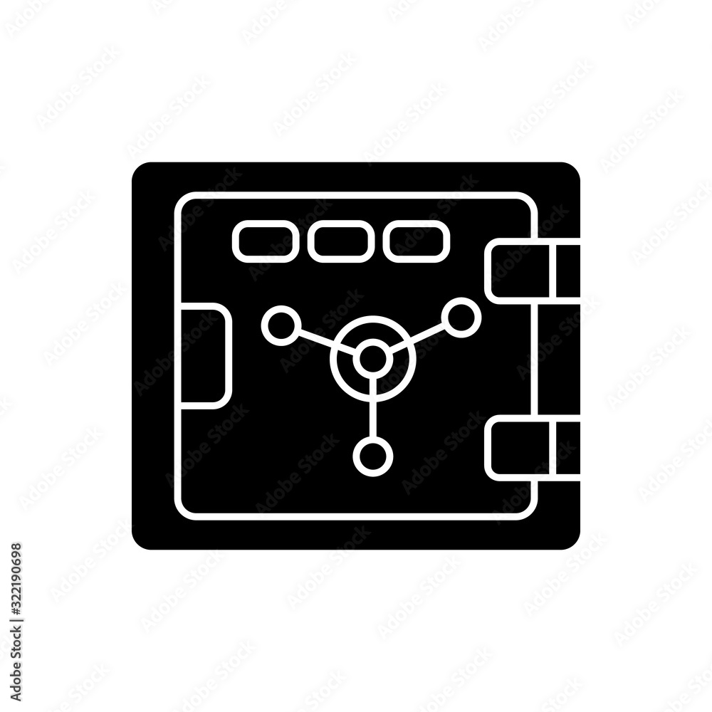 Bank, deposit, safe, safety, strongbox Glyph Icon. Vector isolated illustration Bank, deposit, safe, safety, strongbox Glyph Icon. Vector isolated illustration