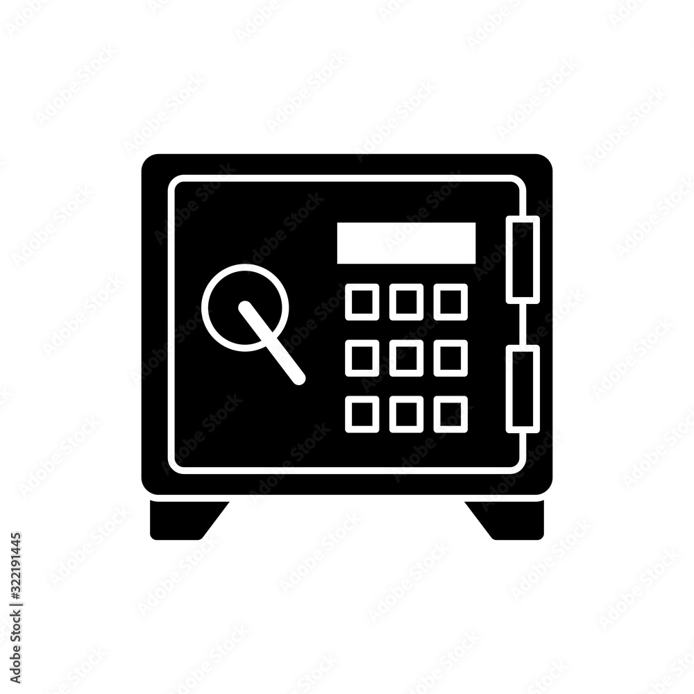 Bank, deposit, safe, safety, strongbox Glyph Icon. Vector isolated illustration Bank, deposit, safe, safety, strongbox Glyph Icon. Vector isolated illustration