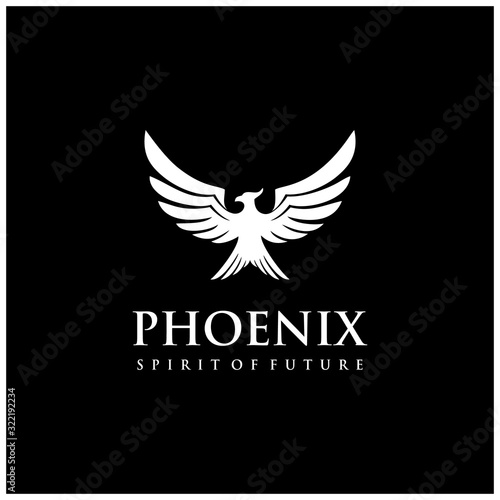 Phoenix bird abstract luxury Logo - Vector logo template