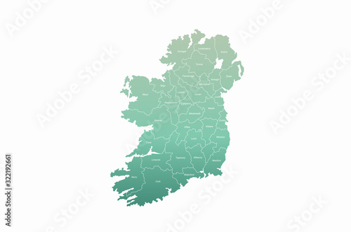 Εκτύπωση καμβά graphic vector of ireland map