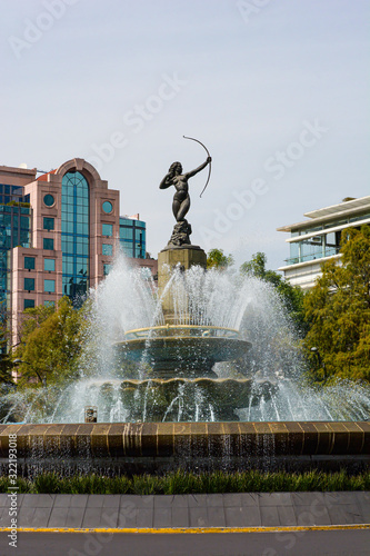 Roundabout of Diana the Huntress. on Reforma street in Mexico City