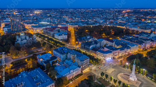 Beautiful aerial panorama view of Riga city skyline, Latvia © Ikars Kublins