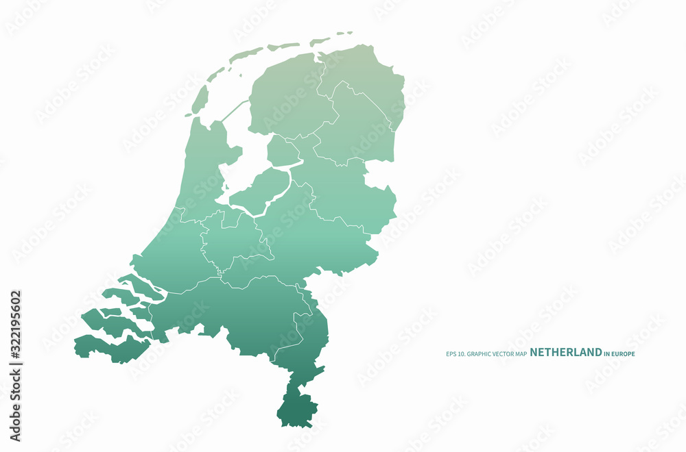 graphic vector map of amsterdam. map of netherland state in europe. netherland map.