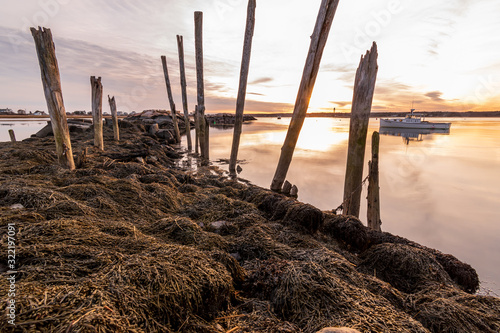 Sunset in Biddeford Pool Harbor - Biddeford, Maine. photo