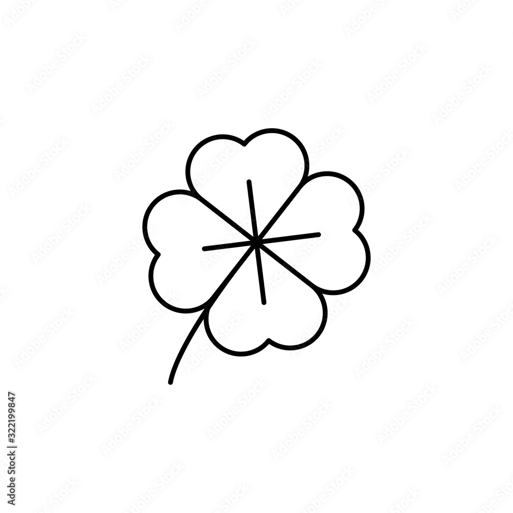 Quatrefoil leaf icon. Simple line, outline vector elements of spring icons for ui and ux, website or mobile application Quatrefoil leaf icon. Simple line, outline vector elements of spring icons for ui and ux, website or mobile application