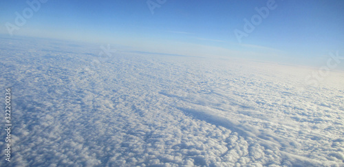 beautiful sky view on airplane