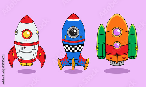 modern rocket clip art