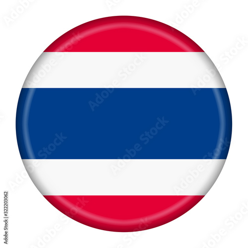 Thailand flag button illustration with clipping path
