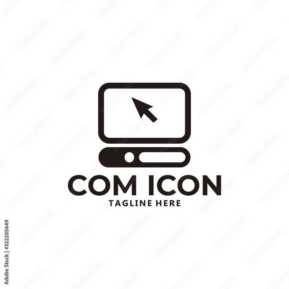 computer logo icon vector isolated computer logo icon vector isolated