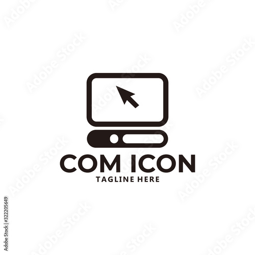 computer logo icon vector isolated