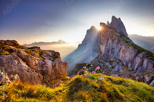 Fotografia, Obraz Amazing view on Seceda peak