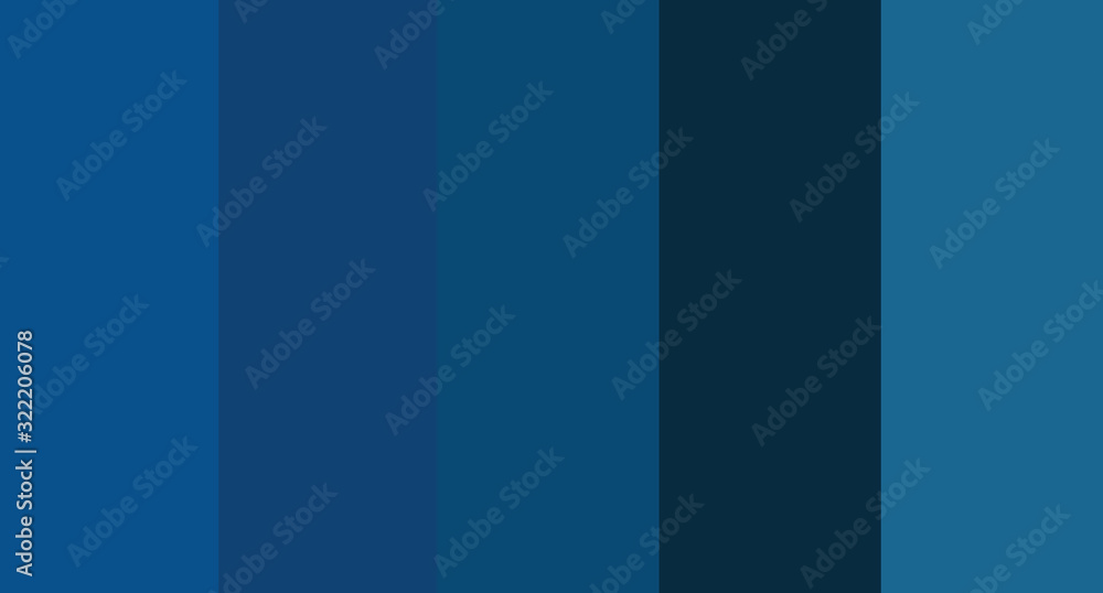Fototapeta premium Blue color palette vector illustration