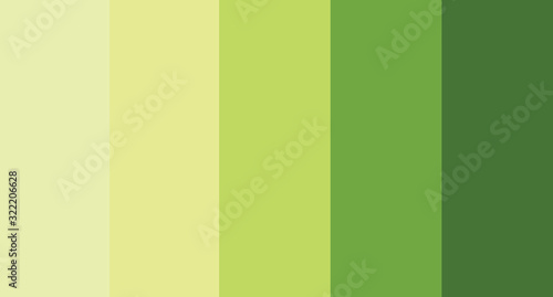 Green color palette vector illustration