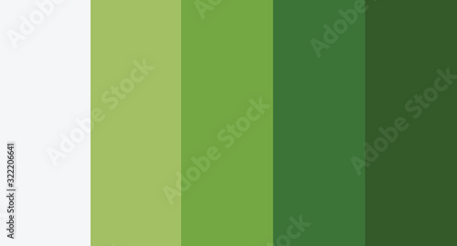 Green color palette vector illustration