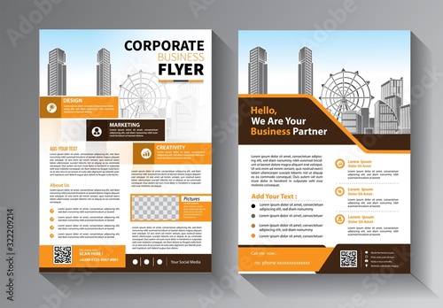 Business abstract vector template. Brochure design, cover modern layout, annual report, poster, flyer in A4 with colorful triangles, geometric shapes for tech, science, market with light background