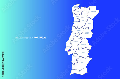 portugal map. eu country ma...