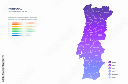 portugal map. eu country ma...