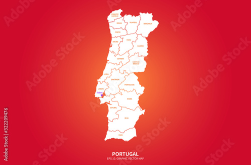 portugal map. eu country ma...