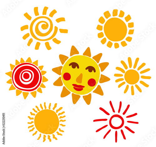 Vector set of drawn elements for Maslenitsa