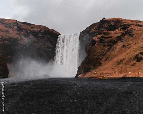 The spectacular Skógafoss Waterfall in South Iceland