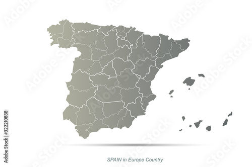 graphic vector of spain map...