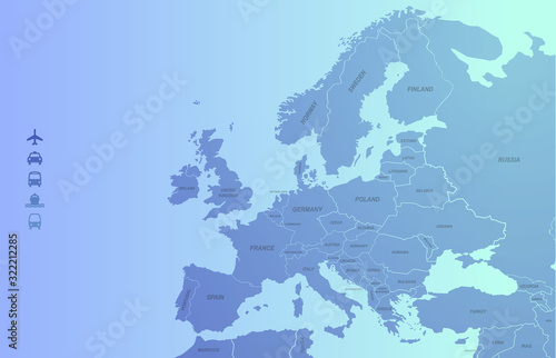 graphic vector map of ukraine. ukraine map. europe country map.