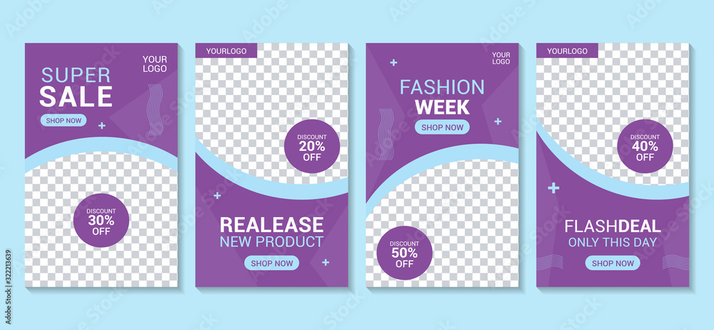 set of trendy slides fashion social media post banners template. vol 46 set of trendy slides fashion social media post banners template. vol 46