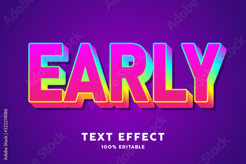 3d gradient text effect, editable text